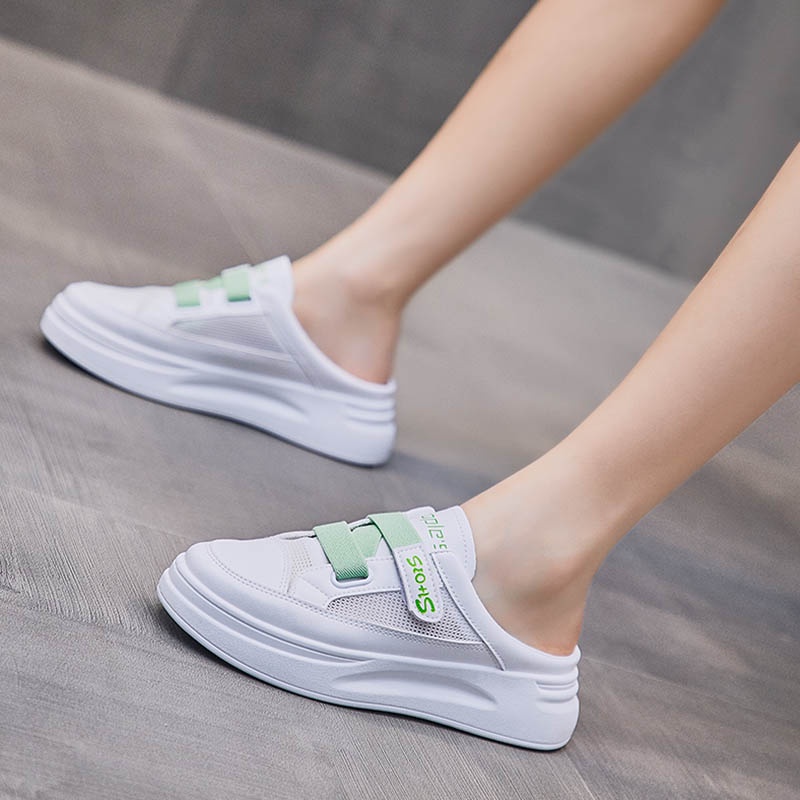 [Import] Taspopo 1023 Sepatu Sneaker Slop Wanita Bertali Korea Original Luar Negeri Fashion Murah