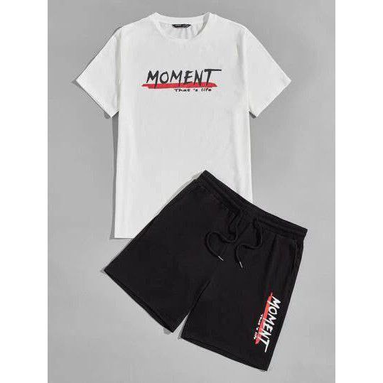 Clothing May - 1 Set Moment One Set 1 Set One Set Oneset Satu Pasang Satu Setel Fashion Sepasang Kaos Koas Set Boxer Distro Kekinin T Shirt Tshirt T-Shirt Premium Murah Unisex Sablon Dtf Murah Celana Pria Pendek Tali Kolor Bokser