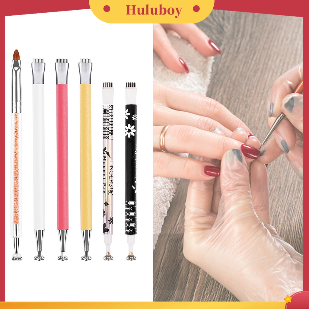 Huluboy Huluboy♡ Pen Magnet Pembuat Efek Cat Eye 3D Bahan Akrilik Untuk Nail Art DIY