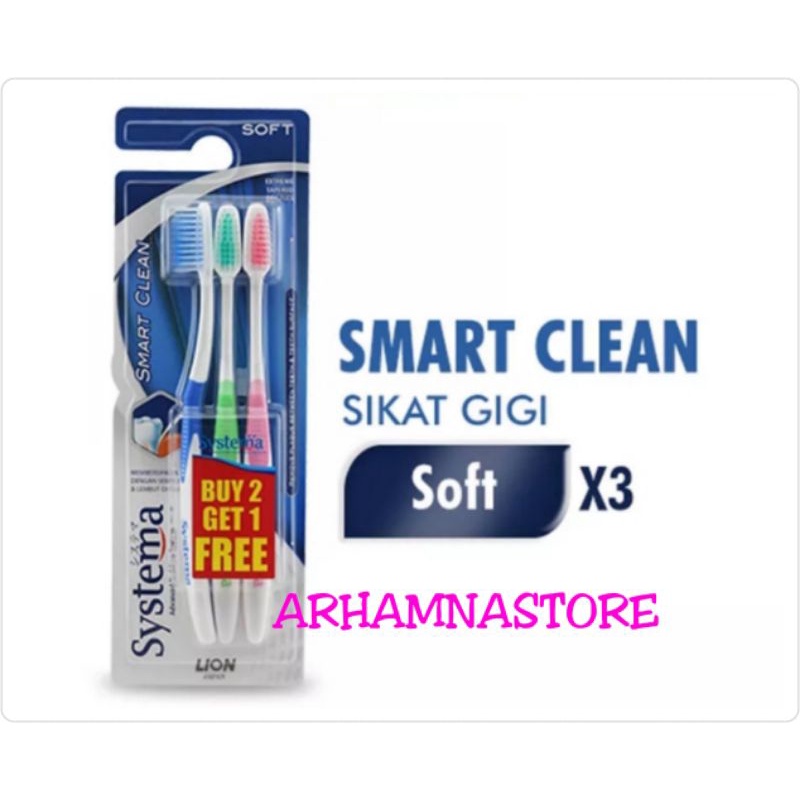 SYSTEMA Sikat Gigi Smart Clean 3pcs