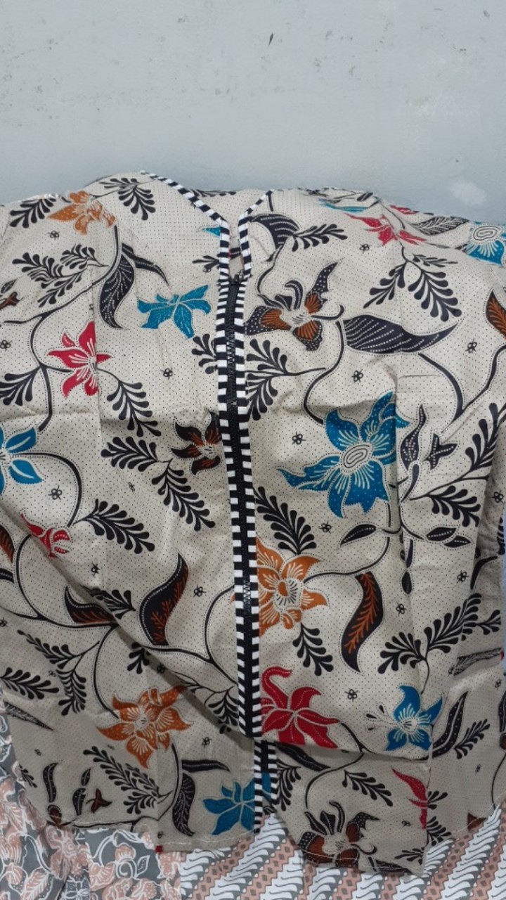 Tey-17 Batik Wanita Asj Sa Hrb026 Kenongo Kemeja Tosca Pendek