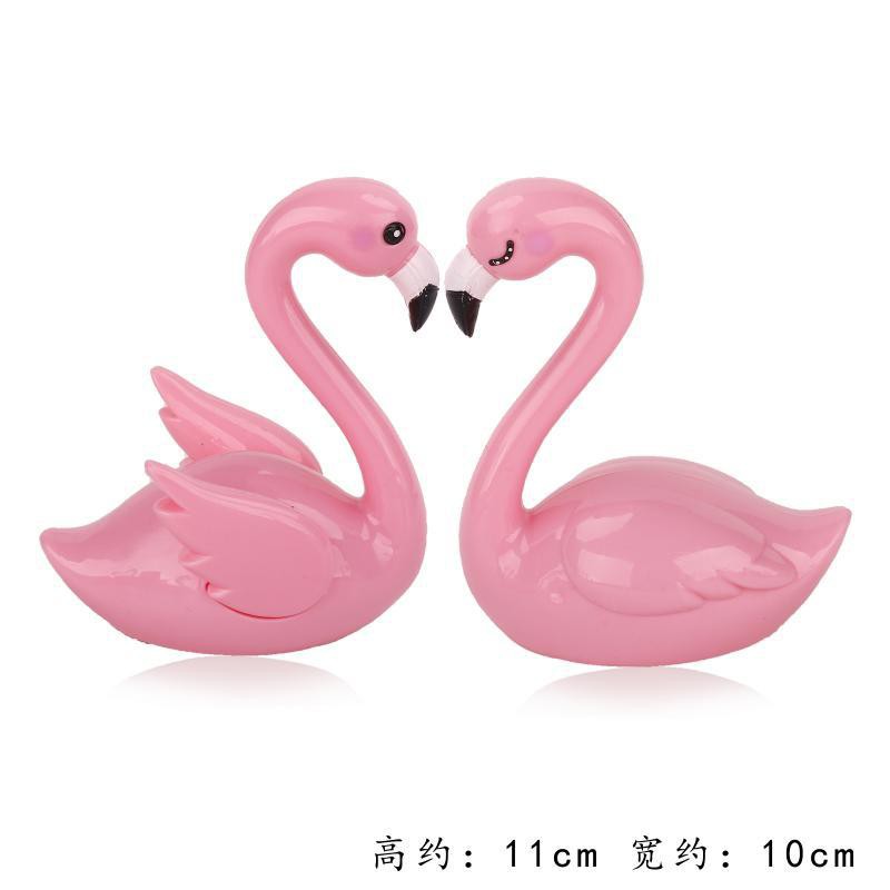 Topper Kue Desain Flamingo Warna Pink untuk Dekorasi Pesta