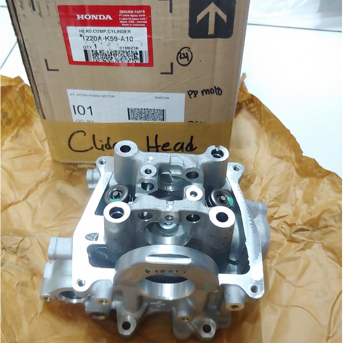 Head Cylinder &amp; Blok Head Vario 150 Original Honda K59