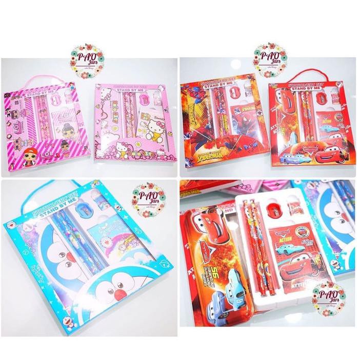 

stationery set sekolah / kotak pensil set hello kitty / lol surprise sry77