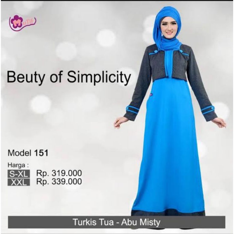 Baju Busana Muslim Wanita Gamis Merk Mutif Model "151"