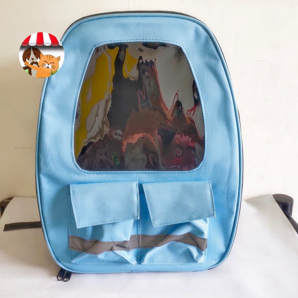 Tas Kucing Anjing Ransel Transparan Mika - Tas Ransel Hewan PC 59