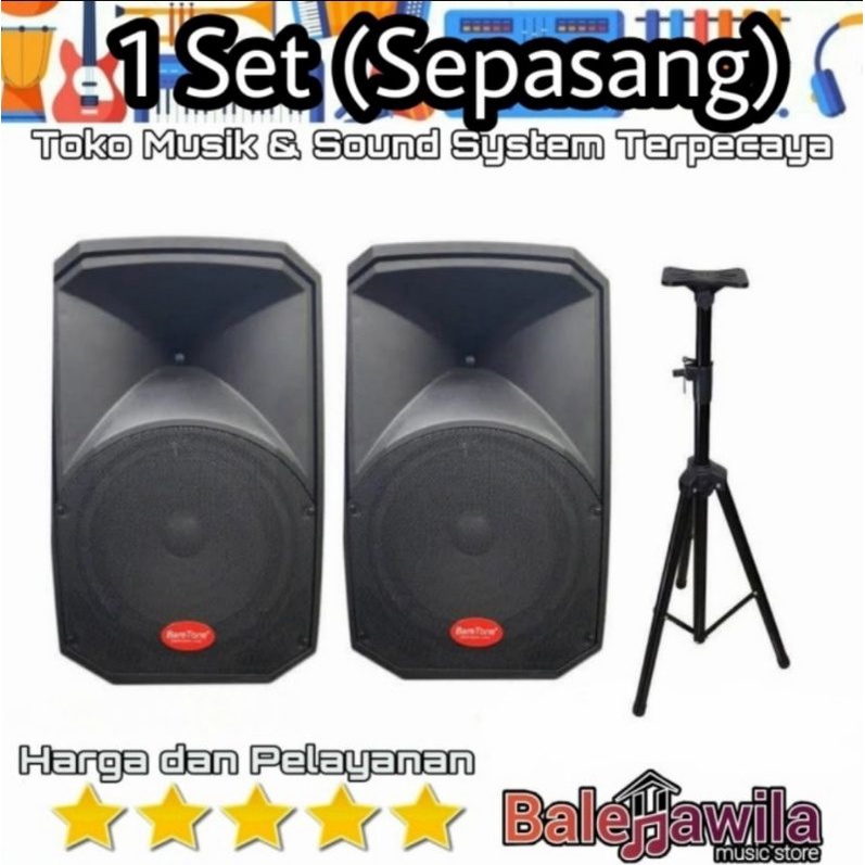 2 UNIT Speaker Aktif Baretone MAX 15MA MAX15MA MAX 15 MA Original 1Set