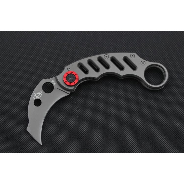 KNIFEZER Pisau Karambit Sabit Mantis Collector Hunting Knife 165mm - Red