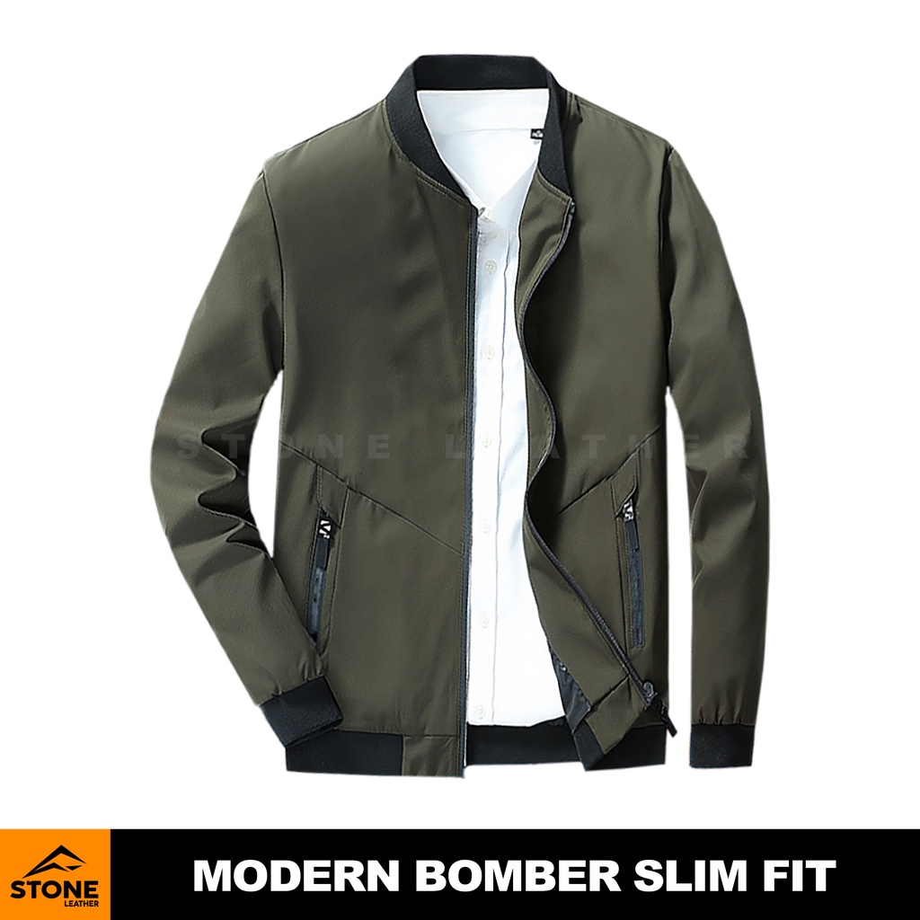 Jaket Pria Bomber Modern Slim Fit