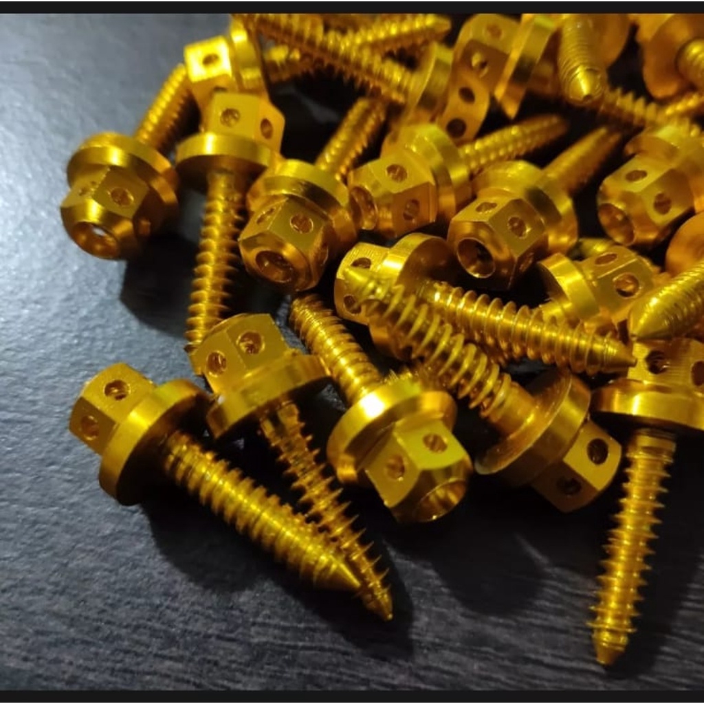 10 Baut yamaha probolt satu set isi (10pcs) baut body probolt Full CNC Gold Nmax-Lexi-mio-dll