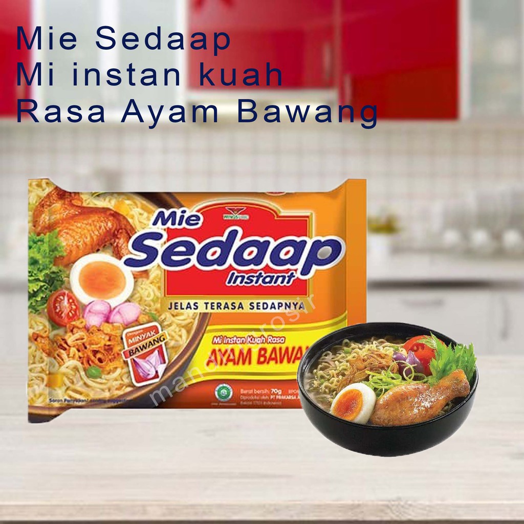 Mie instan * Mie sedaap * ayam bawang