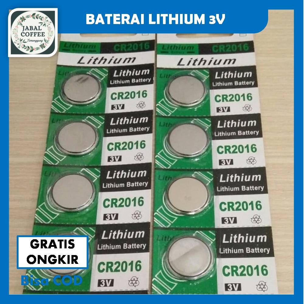 Baterai Lithium Biru CR2016 / Battery Lithium 3V Kancing Koin CR-2016 J132