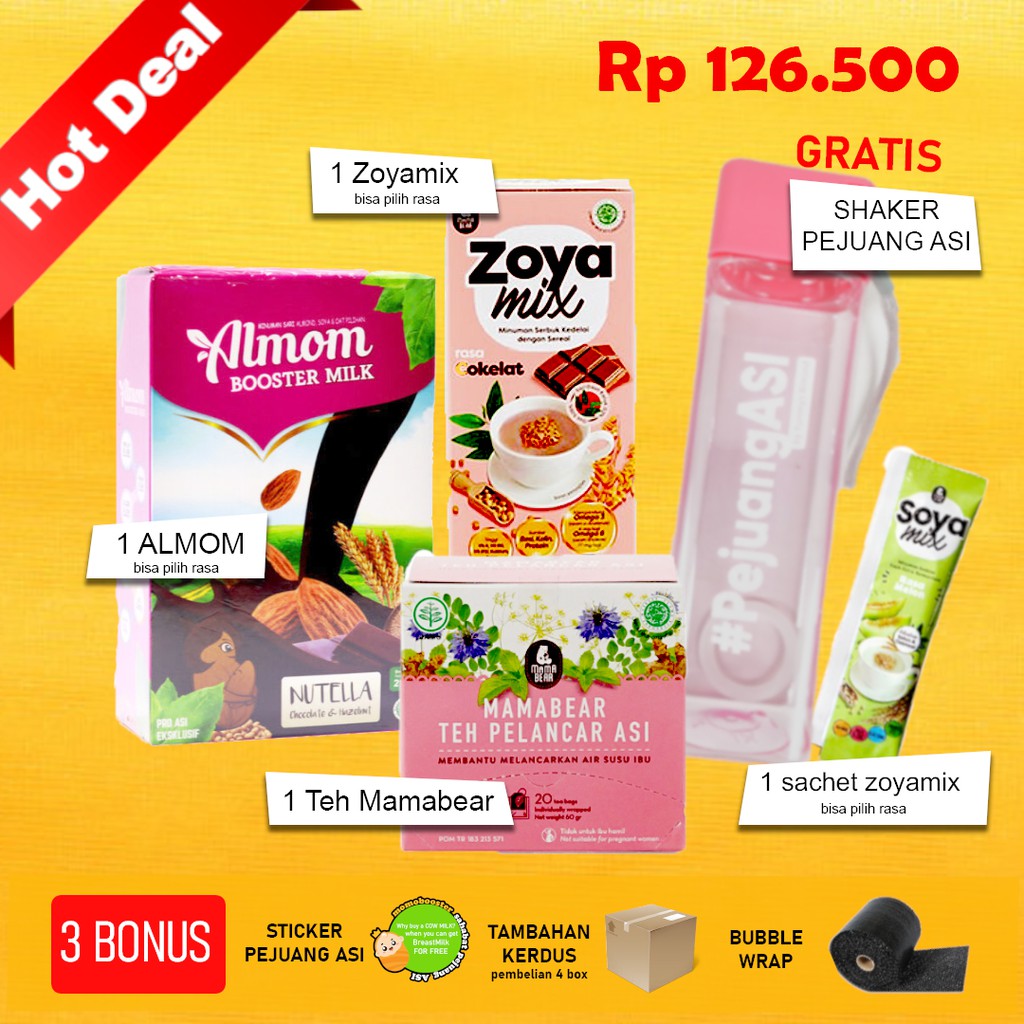 [TERLARIS] PAKET 4 ALMOM MAMABEAR AFIS / PELANCAR ASI SARI ALMOND BUBUK / ASI BOOSTER ALMOND Milk Enmum Black Mores  Mommond Premium Murah Meningkatkan Berat Bayi BB Terlaris Bisa COD Herbal Daun Katuk Asimor Ikan Gabus Anmum Almona Herbalabia