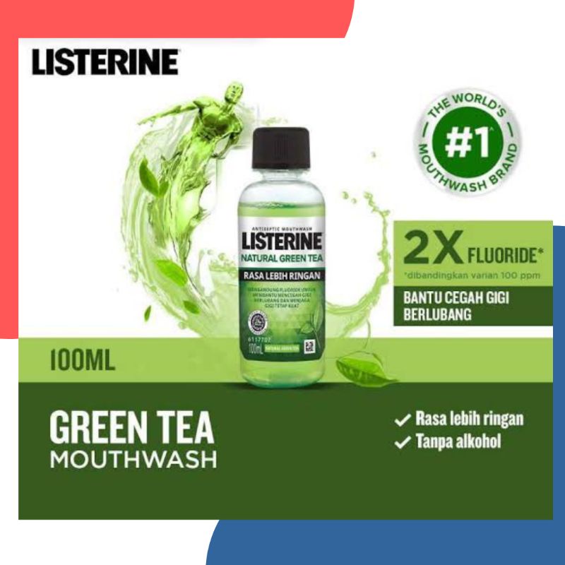 LISTERINE GREEN TEA MOUTHWASH 100ml obat kumur