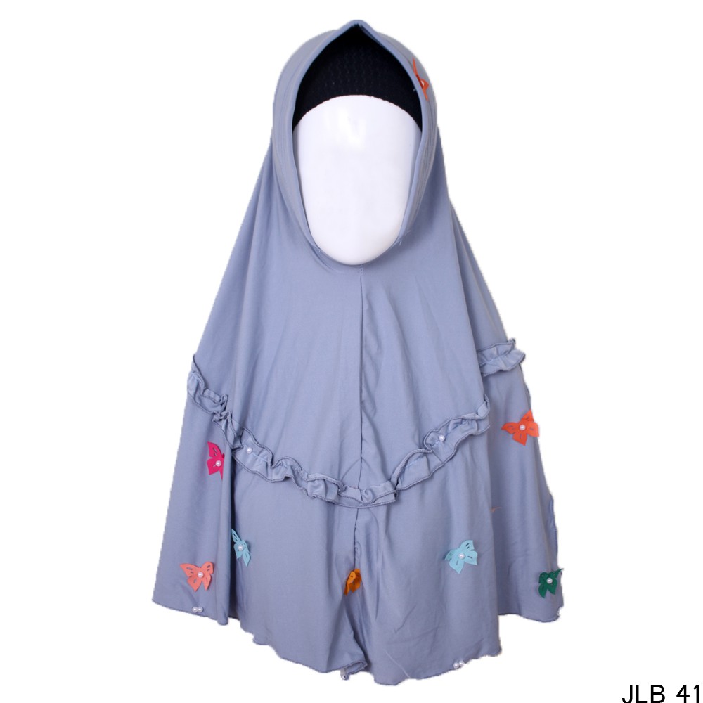 Kerudung Butterfly Cantik Spandek Abu - JLB 41