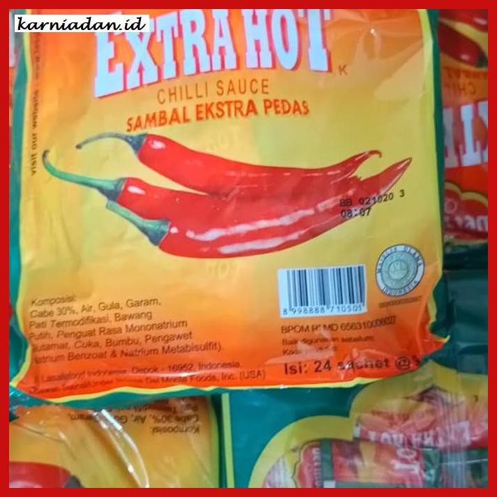 

Aneka-Sambal- Delmonte Saos Sambal Sachet 1 Karton 24 Sachet Isi 24 Gr -Pedeeeeeezzzzzzz.