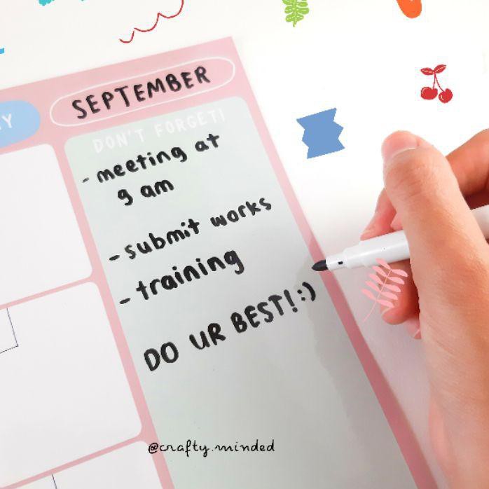 

HOT SALE!! KODE-713 Wall Planner Daily Scheduler + Erasable Marker