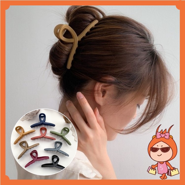 Reseller Welcome - F5174 Jedai Silang Bulat / Jedai Rambut Doff / Jepit Rambut Salon Jumbo / Jepitan