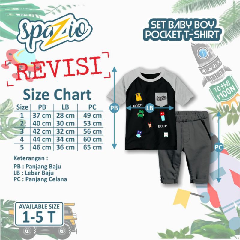 setelan pocket baby 1th