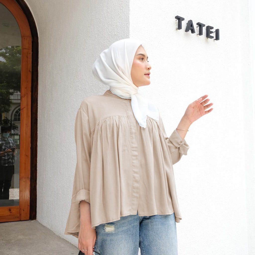 HARIANY Crincle Blouse | Blouse Wanita Terbaru  fit to XL LD 124 cm-1