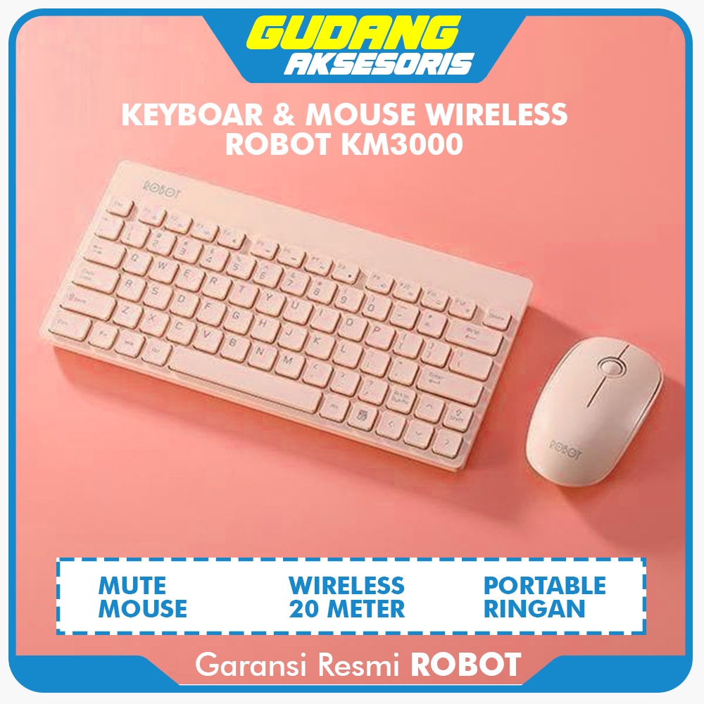 Keyboard Wireless Robot Keyboard and mouse Portable Laptop Dan Komputer