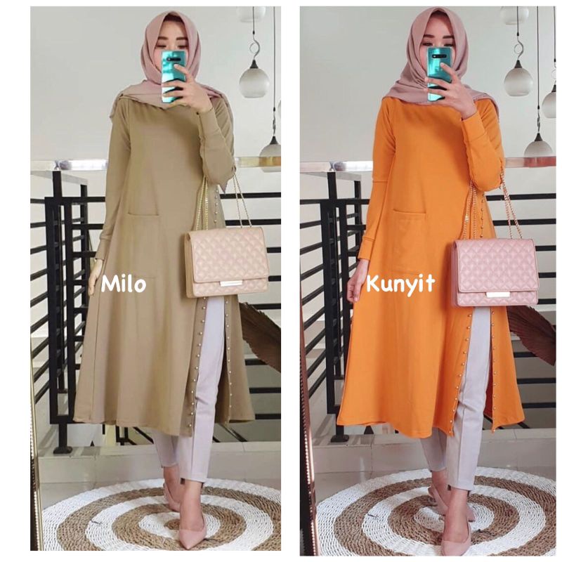 ARENDA Tunik / SALORA Tunik LD100  - Tunik Babyterry Import / Long Tunik Kaos / R.1 - 195-5333