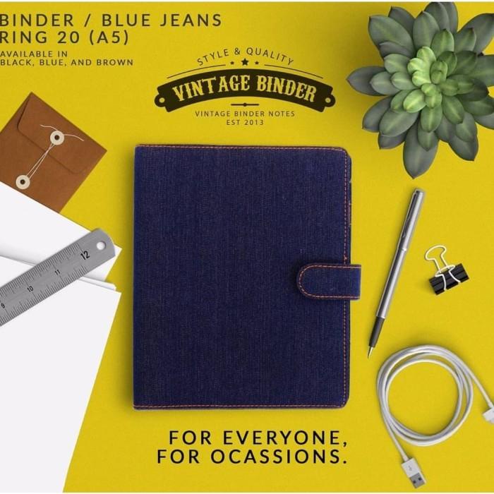 

Book Agenda / Note / Binder Jeans Blue Denim Ring 20