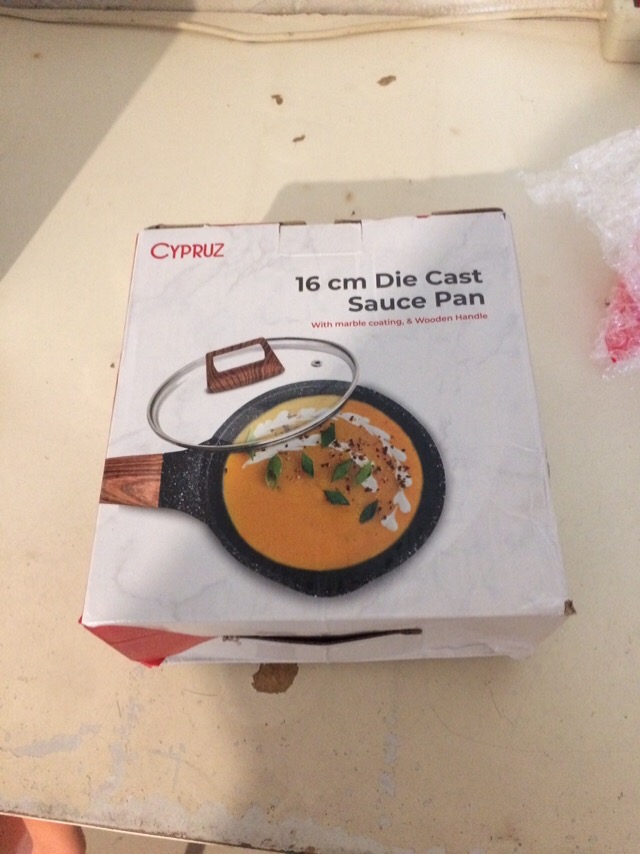 Kitchen House By Cypruz - Saucepan Die Cast 16 Cm Panci Susu Induksi Tutup Kaca Sn-0216