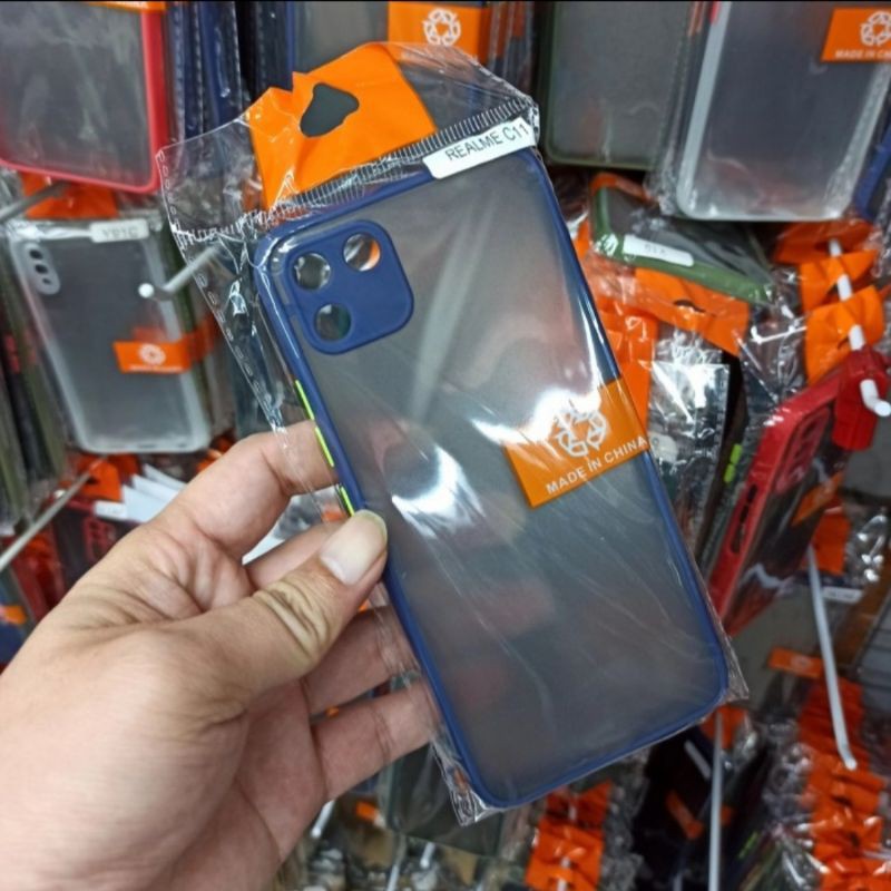 Realme c11 case fuze dove doff matte colour warna