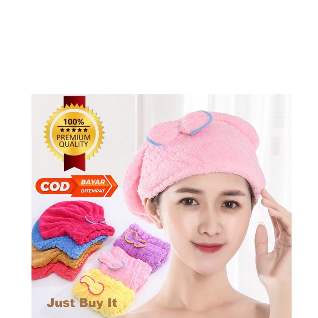 JBI-0212 Handuk Keramas Rambut Topi Cepat Kering Kualitas Premium-Handuk Pengering Rambut-Bahan Microfiber Handuk Turban Hair Towel Magic