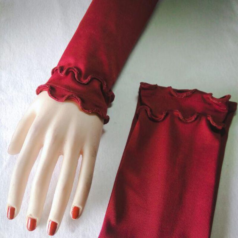 Manset Curly 2 Layer Senada Premium/ Handsock kriwil / Manset Ruffle/Handsock Malaysia