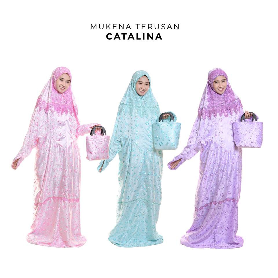 Mukena Dewasa Bahan Prada Terusan Catalina