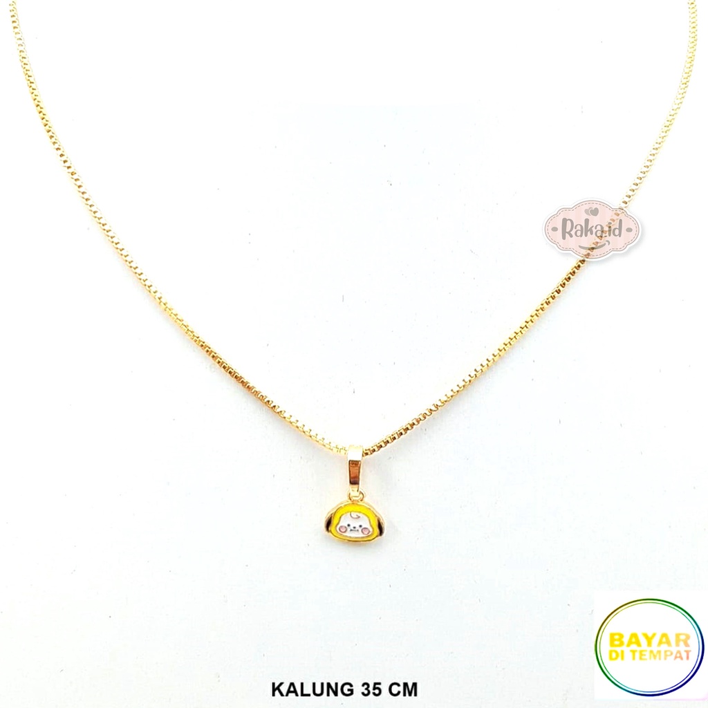 Kalung Anak Rantai Italy Motif Kepala Chimmy BT21 BTS Perhiasan Cantik Anak 1117