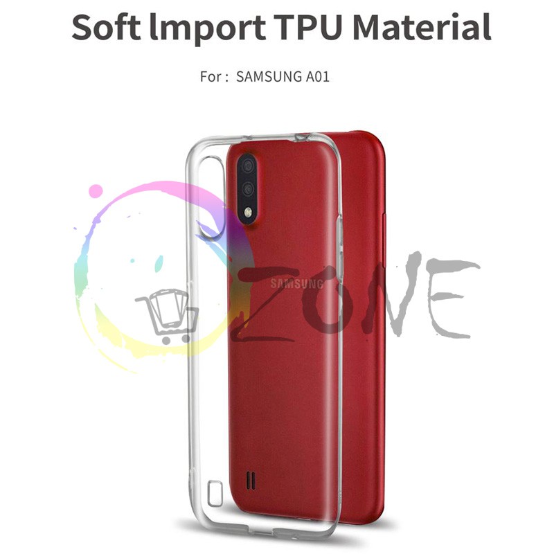 SOFTCASE TRANSPARAN SAMSUNG A01 A015 A015F PREMIUM CLEAR SOFT CASE