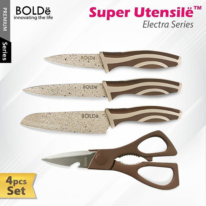 PISAU BOLDE PISAU SET BOLDE SUPER UTENSILE ELECTRA SERIES PISAU DAPUR SET GROSIR BOLDE SET (400GR)
