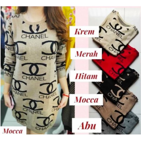 Tunik Rajut Chanel Premium