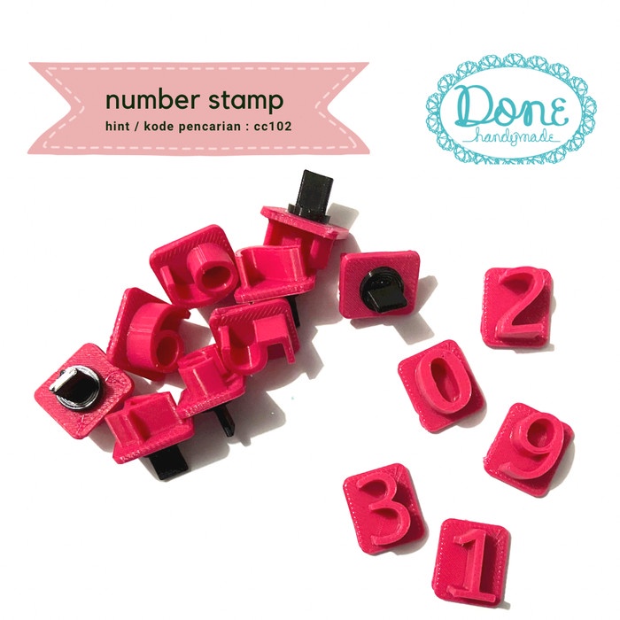 Done Handymade stempel angka stempel nomor clay fondant cc102