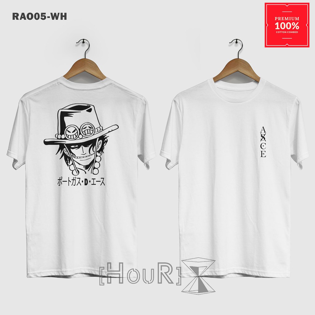 Kaos Anime One Piece Portgas D Ace All Size Big Size