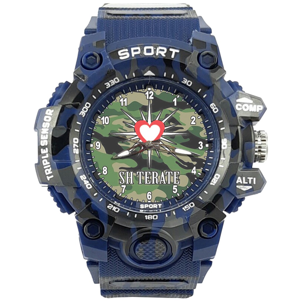 {Istimewa} Jam Tangan PERSAUDARAAN SETIA HATI TERATE - SH 5 Biru Army Water Resistant