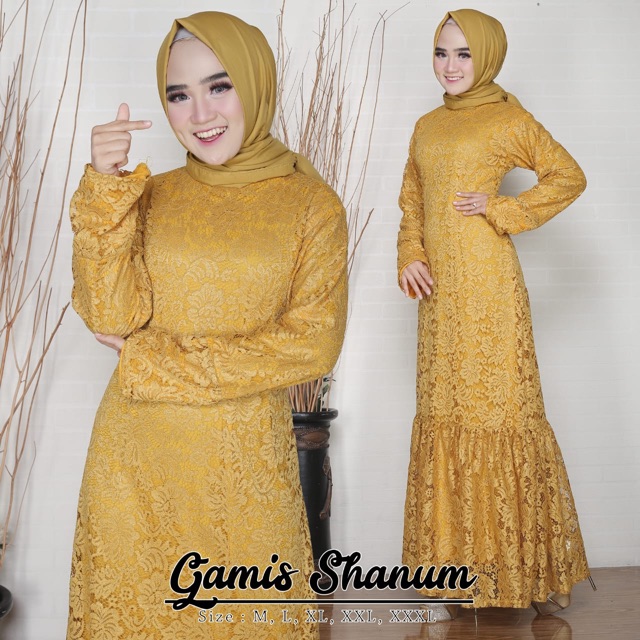 GAUN SHANUM / GAMIS / DRESS TUNANGAN / DRESS KONDANGAN