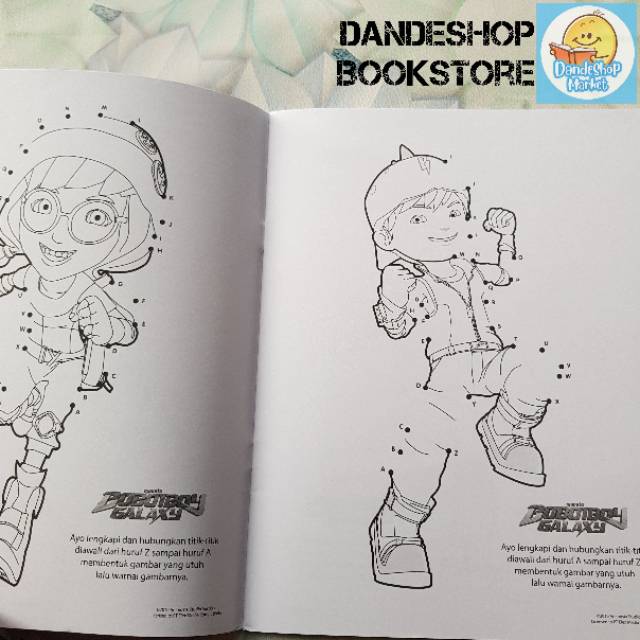 Boboiboy Galaxy Seri Buku Dot To Dot Alfabet Plus Mewarnai Petualangan Seru Di Galaxy Shopee Indonesia