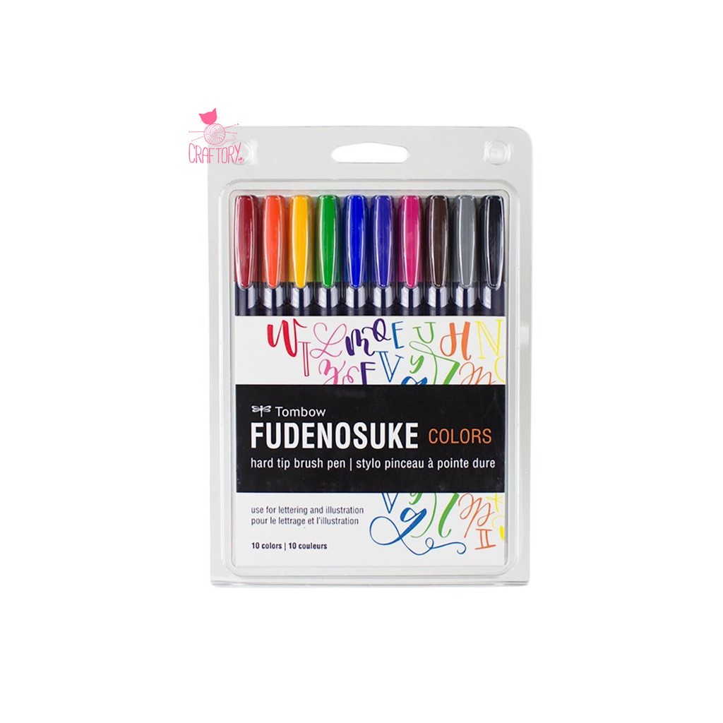 

Tombow Fudenosuke Hard Tip Set 10 / Hard Tip Palette