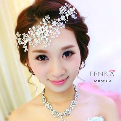 [BISA COD] BRIDAL TIARA WEDDING HEADPIECE PESTA PENGANTIN SILVER MRM012