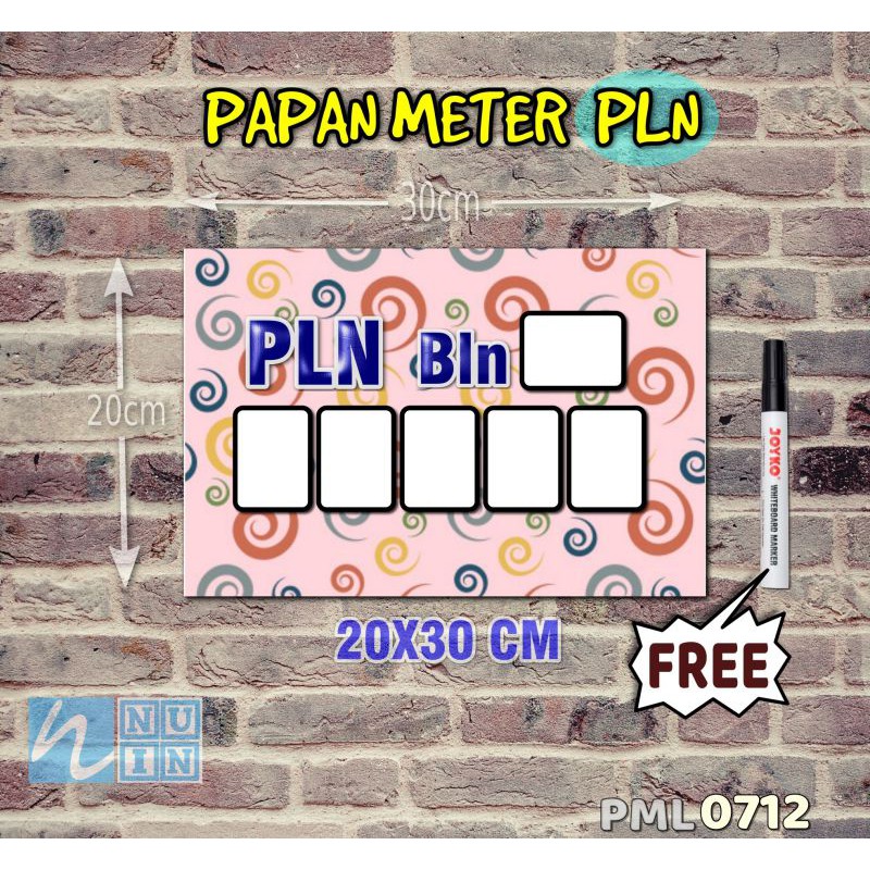 

Nuin Papan Meter Listrik PLN PAM motif Unik - Pastel 12