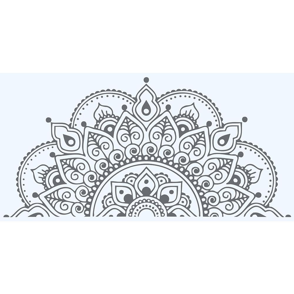Nanas Mandala Stiker Dinding Ruang Tamu Kamar Tidur Dinding Mural Setengah Mandala Decal
