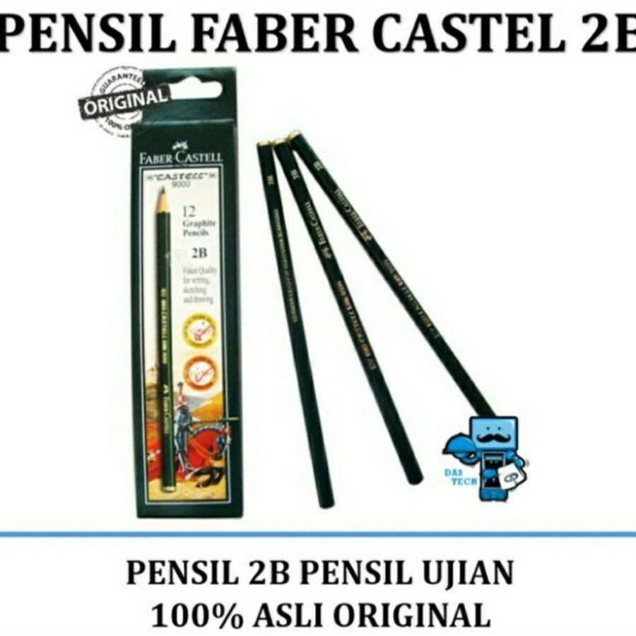 

Pensil 2B 9000 FABER CASTELL ORIGINAL isi 12 Pcs