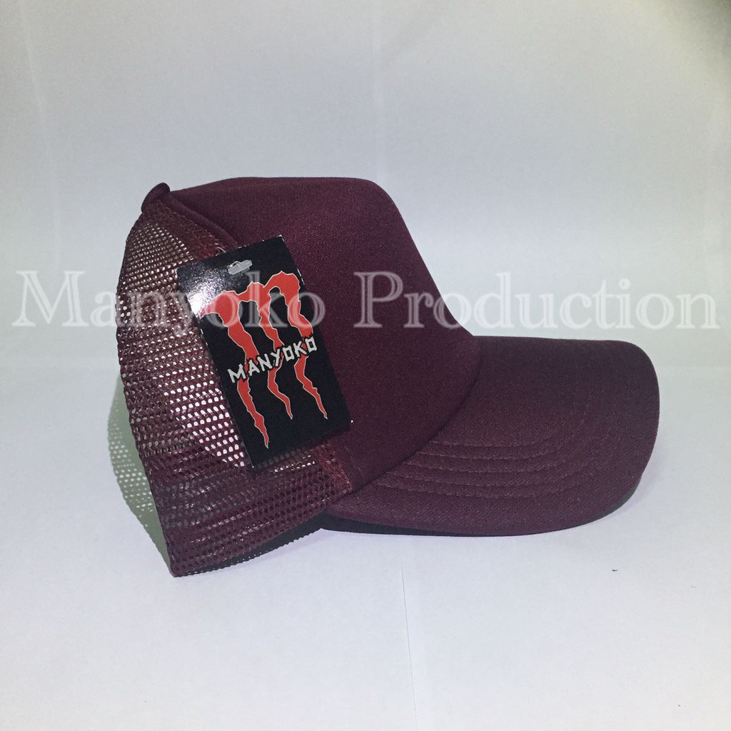 TOPI JARING (TRUCKER) POLOS MERAH MAROON
