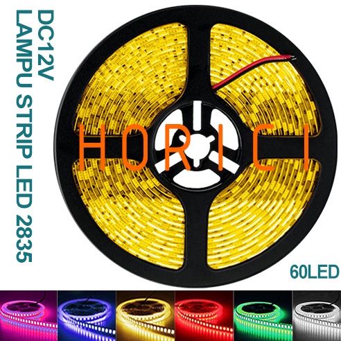 FULL 5M DC 12V LED STRIP 3528 IP55 WATERPROOF LAMPU PLAFON LAMPU ETALASE TAHAN AIR