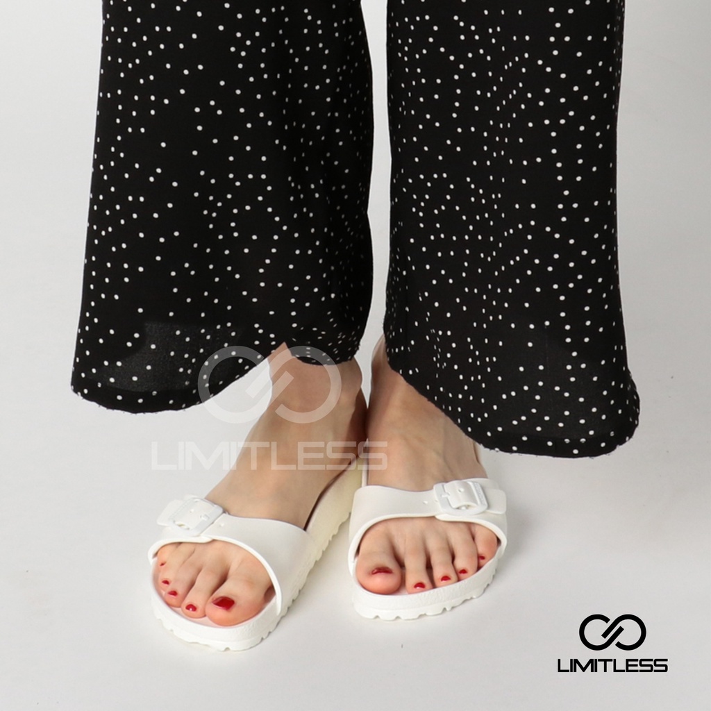 Limitless - Sandal Slop Wanita Flat Korean Style Sendal Cewek Selop Anti Slip Elastic Empuk Terbaru