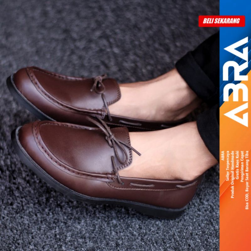 Sepatu Formal Pria Casual Kulit Sepatu Kerja Kantor ABRA